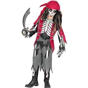 W WIDMANN MILANO Party Fashion - Costume da bambino scheletro pirata, costume per Halloween, costumi di carnevale per bambini, pirata