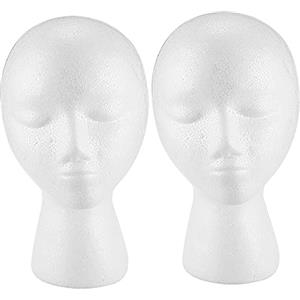 Vadillo 2 supporti in schiuma per parrucche, cappelli, cappelli, parrucche, colore