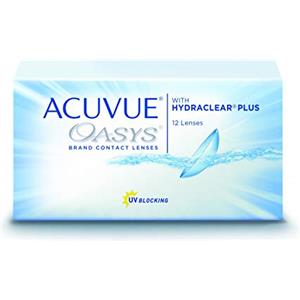ACUVUE OASYS con tecnologia HYDRACLEAR PLUS - Lenti a contatto quindicinali - Protezione UV;-2.50 diottrie; BC 8.4; DIA 14.00; 12 lenti