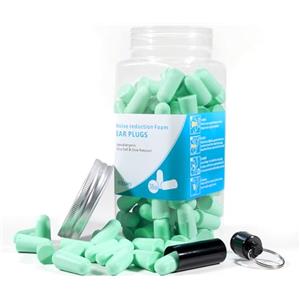 Carehabi Earplugs 60 paia,Tappi per Orecchie di Colore Verde per Dormire,Orecchie Riutilizzabili per la Protezione dal Rumore,lavoro,Concerti,Aiuto al Sonno,Protezione Dell'Udito con 38dB SNR