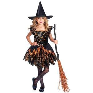 amscan (PKT) 9911967 - Costume da strega da ragno spettrale per bambine (3-4 anni)