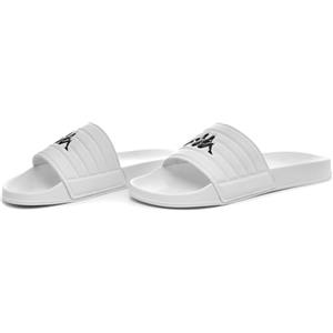 Kappa Logo SARTY, Sandali a Ciabatta Unisex-Adulto, White-Black-Black, 44 EU