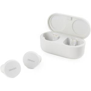 DENON PerL - Auricolari True Wireless, profilo audio personalizzato, cancellazione del rumore, resistenti all'acqua, con microfoni integrati e batteria a lunga durata, colore: bianco