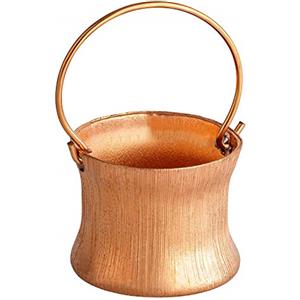 MaMeMi Secchiello di rame/Pentola di rame/Pentola decorativa/Pentola per falò/Cotola per il fuoco [circa 2 x 3 cm] Accessori presepe Necessità del presepe Accessori per presepi natalizi