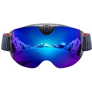 OhO sunshine OhO Smart - Occhiali da sci con fotocamera 4K e visione regolabile della fotocamera, protezione UV, anti appannamento (uomo/donna)