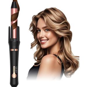OKWRAP Curling automatico per capelli, arricciacapelli automatico, arricciacapelli automatico, ferro arricciacapelli 4 temperatura regolabile, arricciacapelli donna, 25 mm ferro arricciacapelli per tutti i