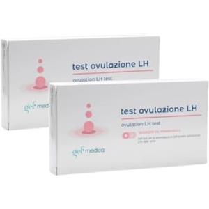 gef + medica - 2 Test Ovulazione Monitoraggio Attendibile del Ciclo e del Periodo Fertile Kit da 5 Dispositivi per Controllo Fertilità Donna