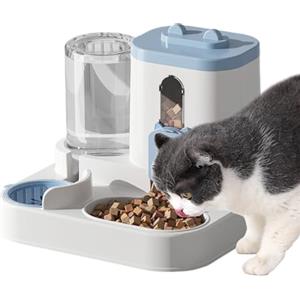 Générique Distributore automatico di cibo secco e acqua, distributore crocchette gatto acqua per gravità, abbeveratoio alimentatore automatico, mangiatoie abbeveratoi per cani e gatti fatti in casa