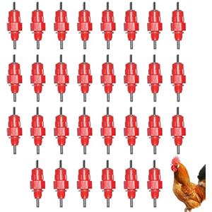 Generico Abbeveratoio A Beccuccio Per Pollame - Capezzolo Per Acqua Per Galline,Fontana Bere Automatica Inossidabile Portatile Per Gabbie Uccelli Capre Conigli Paperi Polli Inverno Giardino