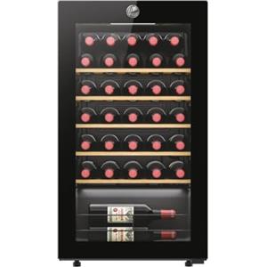 Hoover, Cantina Vino HOWC034, Wine Bank, 34 bottiglie, 37dB, Connessa, Nero, Cantinetta Vino 34 Bottiglie, Nero, AxLxP 85x47,5x45,6 cm [Classe di efficienza energetica G]