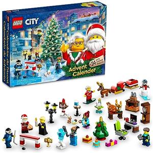 LEGO City 2023 Calendario dell'Avvento 60381, set da gioco con conto alla rovescia, idea regalo per conto alla rovescia fino all'avventura con sorprese da collezione quotidiane