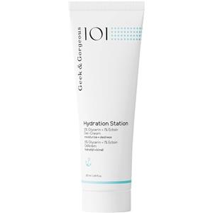 Geek & Gorgeous HYDRATION STATION - Crema Gel Leggera e Rinfrescante - Crema Idratante con Glicerina ed Ectoina - Per Pelle Normale, Grassa e Mista - Tubo da 50 ml
