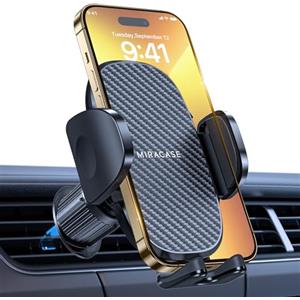 Miracase Porta Cellulare Auto, [Upgrated Clip] Supporto Telefono Auto per Presa D'aria Dell'Auto, 360°di Rotazione Supporti per Telefoni Cellulari Universale Compatibile con iPhone/Galaxy (4-7')