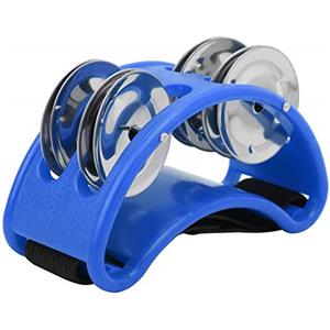 RiToEasysports Tamburello a pedale con doppia per accessorio compagno di tamburo per scatola di cajon(Blu) accessori da gioco Accessori Per Prestazioni