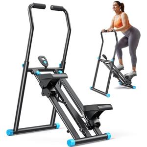 MERACH Stepper Fitness,2025 Stair Stepper Pro,Stairmaster per la Casa con Resistenza Regolabile a 3 Livelli,Pieghevole per Macchine Cardio Verticali con 3 Altezze Regolabili Per la Casa e l'ufficio
