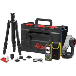 Leica DISTO X6-P2P - perfetto set di metro laser con adattatore Leica DST 360-X, treppiede TRI 120 e piastra segnale GZM 3 in una valigetta (uso esterno e interno)