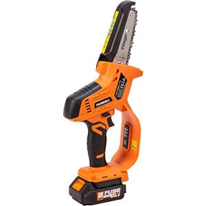 Villager VBT 0520 Cordless Pruning Chainsaw - 18 V, batteria 2 Ah, caricatore da 2,4 A, peso leggero 4 kg, strumento senza catena Tensioning, presa morbida, guida per catena, custodia per il trasporto