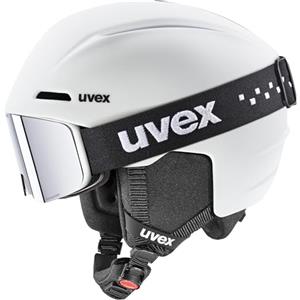 uvex viti set, casco e maschera da sci Unisex bambino, white matt, 54-58 cm