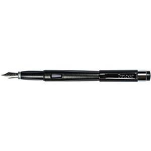 DIPLOMAT - Magnum - Penna stilografica in acciaio - Nero pece - Resistente ed elegante - 2 anni di garanzia