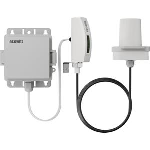 ECOWITT LDS01 Misuratore di distanza laser, dispositivo di misura laser da 4 m con cavo da 1,5 m, strumento di misura laser da esterno per livello dell'acqua/neve/profondità dell'olio con display LCD