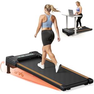 REPOWER Walking Pad con inclinazione automatica del 9%, REPOWER Walkingpad silenzioso con telecomando fino a 6 km/h, tapis roulant per casa, display LED, portata 136 kg