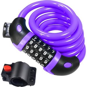 REHKITTZ Lucchetto per Bicicletta Lucchetto Bici Catena Bici 120cm/12mm Antifurto Combinazione Catena per Bicicletta MTB Monopattino Elettrico