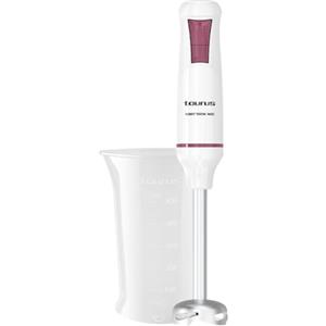 Taurus - Frullatore a immersione Robot 1000 Inox | 2 velocità + Turbo | Lame in acciaio inox | Campana anti-schizzi | Ergonomico |Privo di BPA | Adatto alla lavastoviglie | Bianco