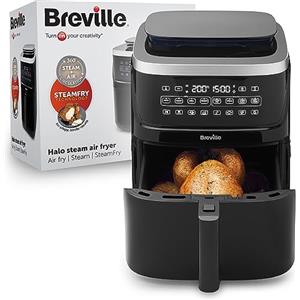 Breville Halo Steam Friggitrice ad aria, Friggitrice ad aria digitale da 7 litri con tecnologia SteamFry, 50% più efficiente dal punto di vista energetico, 1700 W, Cuoci a vapore, friggi