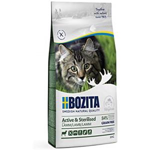 Bozita Cibo Secco per Gatti Attivi e Sterilizzati all'Agnello Senza Cereali - 10 kg