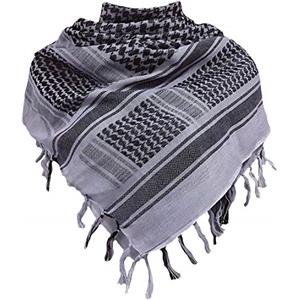 Chalier Fashion Sciarpa Uomo Militare Araba Deserto 100% Cotone Unisex Scialli Militare Shemagh Tattica Desert araba Keffiyeh Sciarpa Donna Scarf Wrap