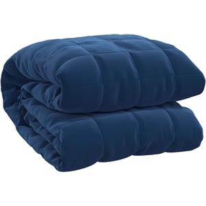 vidaXL Coperta Ponderata Blu 155x220 cm 7 kg Tessuto
