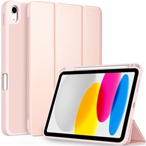 CACOE Custodia Cover Compatibile con iPad 11a Generazione (A16) 11" (2025) / iPad 10a Generazione 10.9" (2022) (A2757/A2777), Ultra Sottile Retro Cover con Portapenne,Oro Rosa