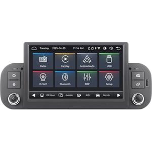 MAVYULQEF Autoradio Linux Avvio Lampo Compatibile Fiat Panda 2013-2020 | Installazione Rapida | CarPlay/Android Auto Wireless/FM/AM/RDS/USB | DSP 100W |