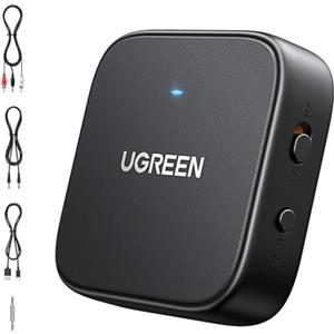 UGREEN Trasmettitore Ricevitore Bluetooth 5.2 Adattatore 2 in 1 Jack AUX da 3,5mm e RCA Audio Wireless con Microfono Incorporato per TV Auto PC Altoparlante Amplificatore Cuffie