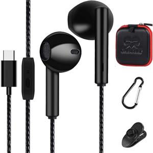 GAMURRY Auricolari, Cuffiette, Auricolare, Cuffie sportive, USB tipo C, Resistente al Sudore, Isolamento del Rumore, Alta Qualità del Suono, Bassi Potenti, per Sansung,Xiaomi,Sony,Huawei etc