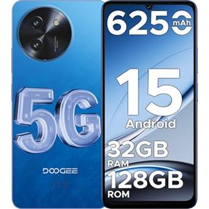 DOOGEE Note 59 5G Smartphone Android 15, 32GB+128GB/2TB TF Telefono, 6.75" HD+ 120Hz Cellulare, 6250mAh Batteria Cellulari, Octa-core Telefoni, 16MP+8MP/Widevine L1/NFC/Face ID/GPS/OTG, Blu