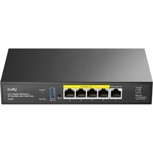 Cudy controller AP hardware C200P e router VPN, PoE o DC, 200AP, portale captive, porta USB 3.0, monitor e manutenzione di rete semplice e intelligente