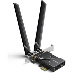 UGREEN Chiavetta WiFi BE6500Mbps Bluetooth 5.4 WiFi Extender USB 3.0 Antenna WiFi Wireless Tri-band 2.4GHz 5GHz 6GHz Adattatore USB Compatibile con Windows 11