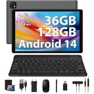 PIXGOOD Tablet 10 pollici 4G lte e 5G WiFi, Android 14.0 Octa-Core, 36GB RAM, 128GB ROM (1TB Espandibile), INCELL 1980 * 1200, 13MP+8MP, Tablet in offerta con Tastiera etc, GPS/Bluetooth (Grigio)