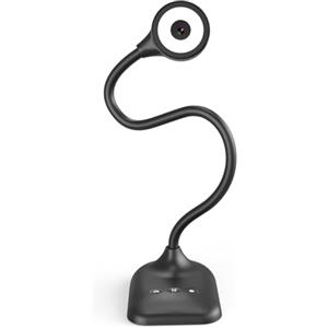 Kitchbai Webcam PC, Telecamera USB per PC con Messa a Fuoco Automatica, Luce LED, Inversione Dell'immagine, Piegatura, per Mac OS, Windows, Chromebook, per L'apprendimento a Distanza, Arte Online