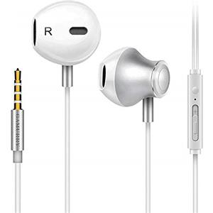 GAMURRY Auricolari, In-Ear Cuffie Con Filo 3,5mm Jack, Stereo Bass Cuffiette Con Filo e Microfono, Suono Potente Guidato Dai Bassi Chiamate HD Nessun Rumore, Compatibile Con Computer, Tablet, MP3