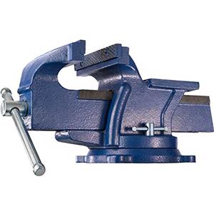 tectake® Morsa da Banco, Morsa Falegnameria, Banco da Lavoro, Banco Lavoro, Attrezzi Falegnameria, Parallela con Vite a Base Girevole - Ghisa - Spanna da 165 mm