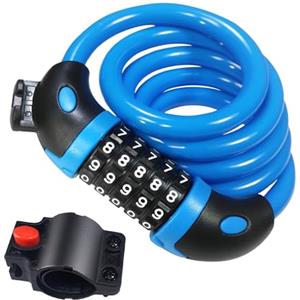 REHKITTZ Lucchetto per Bicicletta Lucchetto Bici Catena Bici 120cm/12mm Antifurto Combinazione Catena per Bicicletta MTB Monopattino Elettrico