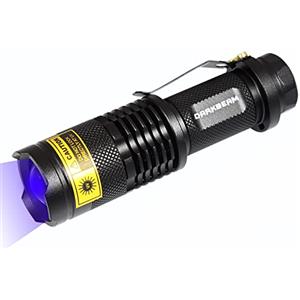 DARKBEAM Torce UV 365nm DARKBEAM Luce Torcia ultravioletta LED Mini rilevatore di torcia portatile portatile per macchie di animali da compagnia urina cane Anti-contraffazione, polimerizzazione della resina