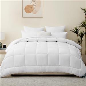 RUIKASI Piumone Letto Singolo Invernale 140x200 cm, Piumino Singolo Caldissimo, 450 gr/mq Trapunta in Microfibra, Bianco