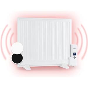 oneConcept Stufa Elettrica Basso Consumo, Termosifone Elettrico Silenzioso da 600W da Muro, Radiatore ad Olio Indipendente e Portatile Smart, Termosifone ad Olio con Touch Control e Termostato