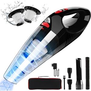 AOKBON Aspirabriciole Senza Fili Potente 3 in 1 8500PA Aspirapolvere Auto Portatile con 2 Filtri 120W 12V Aspirapolvere Portatile Senza Fili con Ricarica Rapida per Auto Casa