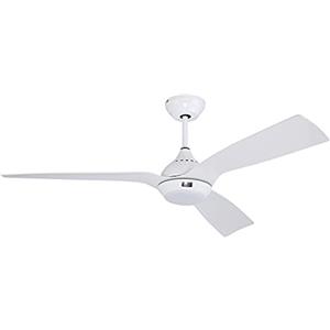 reiga 132CM Ventilatore da soffitto con motore CC con luce e telecomando, 3 lame bianche per Soggiorno, Camera da letto, 6 velocità, 3 interruttori di temperatura colore