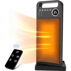 Miavogo Stufa Elettrica Basso Consumo,2000W Termoventilatore, Riscaldamento a 3 Velocità, Stufetta Elettrica da Bagno，Caldo e Freddo, Con Funzione Timer. per L'Ufficio, il Soggiorno, la Camera da Letto, Bagno