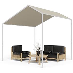 Blumfeldt Gazebo 3x3 con Struttura in Alluminio da Giardino, con Tettuccio Antivento e Idrorepellente, Esterno, Resistente per Eventi e BBQ- Beige